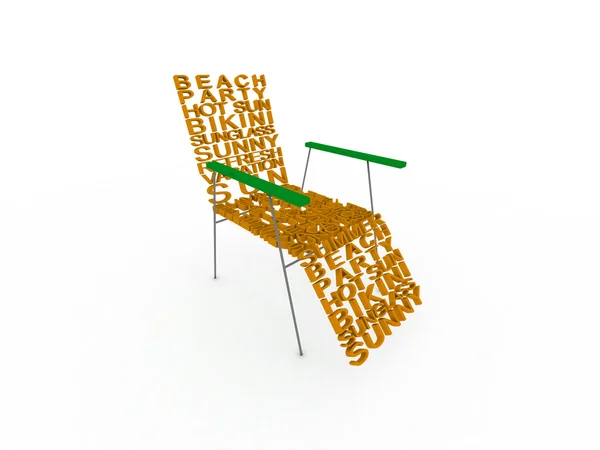 Summer words chair — Stock Photo, Image
