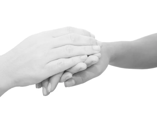 Mãos expressando simpatias simbólicas enquanto seguram um ao outro — Fotografia de Stock