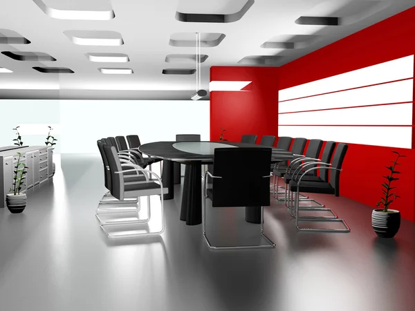 Interior of modern office 3D — Stock Photo, Image