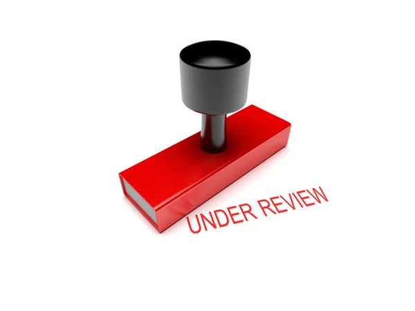 Under review rubber stamp 3d illustration — Zdjęcie stockowe