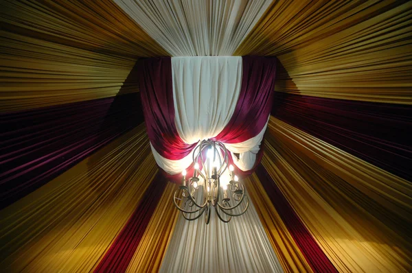 Dekorační textilie na svatební hostinu — Stock fotografie