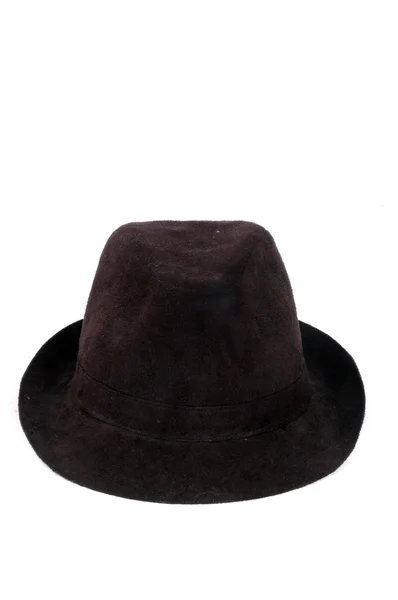 Un sombrero de terciopelo negro de moda — Foto de Stock