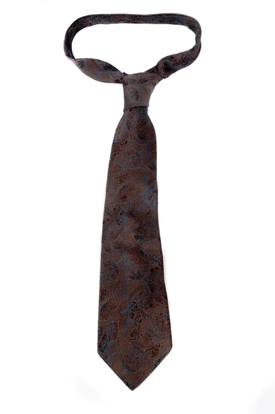 Une cravate marron fleuriste — Photo