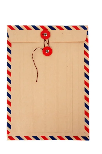 Envelope marrom com uma cinta — Fotografia de Stock