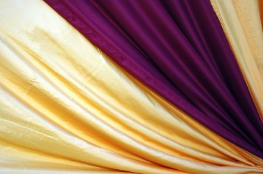 Beautiful decoration with purple and golden yellow color combination clipart