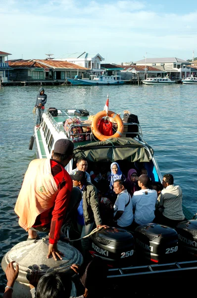 stock image Activity at the port of SDF Tarakan, Indonesia