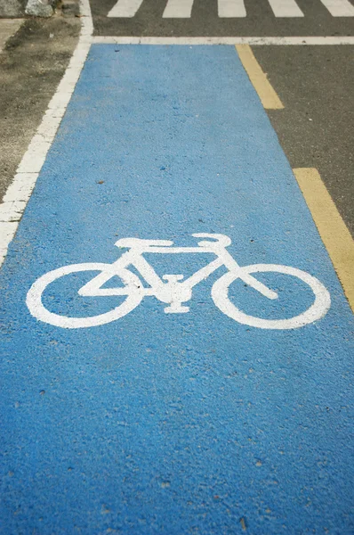 Bicycle lane symbol — Stock Photo, Image