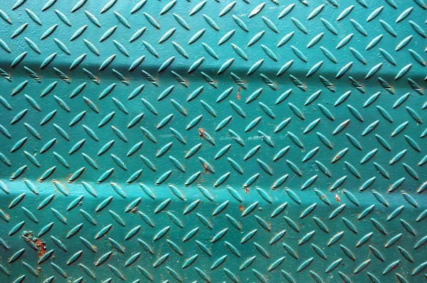 Muster der alten grünen Eisenmauer — Stockfoto