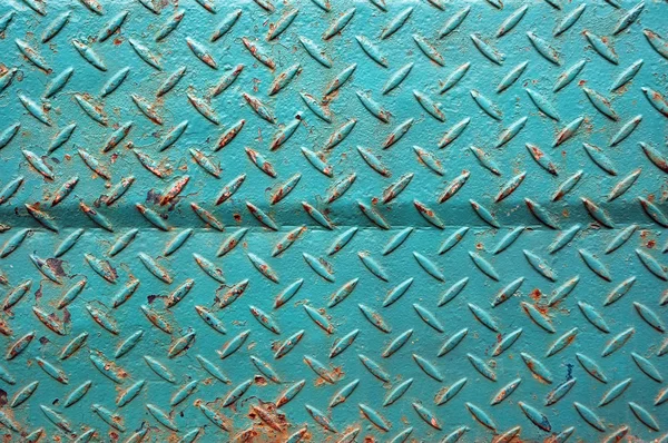 Muster der alten grünen Eisenmauer — Stockfoto