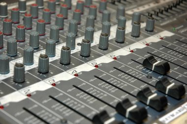 Details of the control board sound mixer clipart