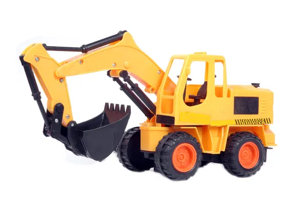 Plastic toy excavator — Stock Photo, Image