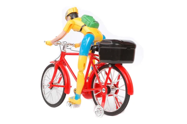 Plastik oyuncaklar bisikletçiler — Stok fotoğraf