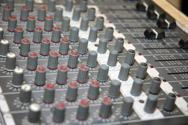 Dettagli del mixer del suono della scheda di controllo — Foto Stock