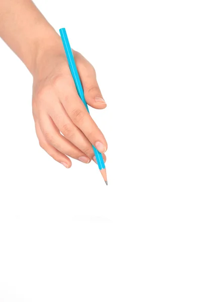 Hand mit Bleistift. — Stockfoto