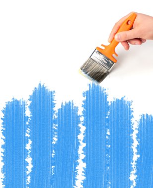 Brush and bucket. clipart