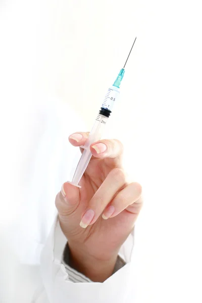 Doctor. Syringe in the hand. — Stock Photo, Image