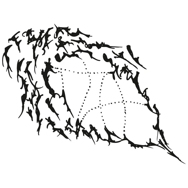 抽象的程式化 B&W blob 指针 — 图库矢量图片