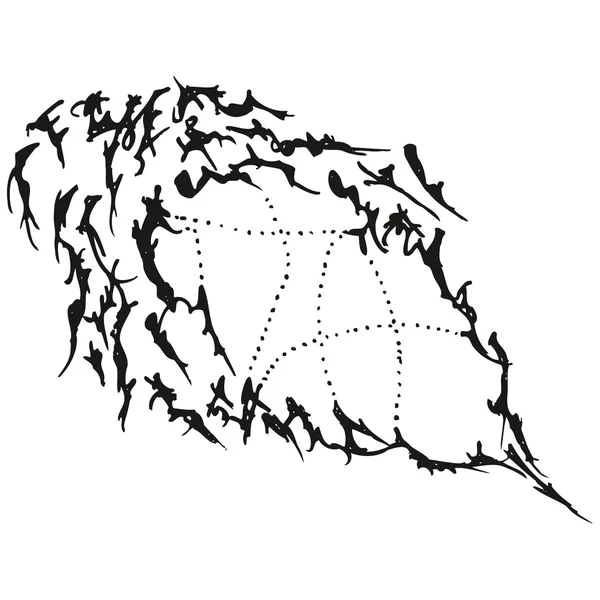 Abstrakter stilisierter s & w Blob-Zeiger — Stockvektor