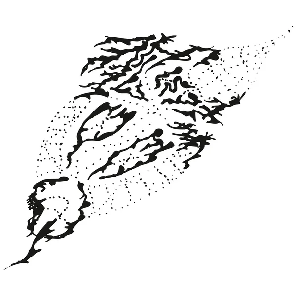 Résumé poisson de mer stylisé B & W — Image vectorielle