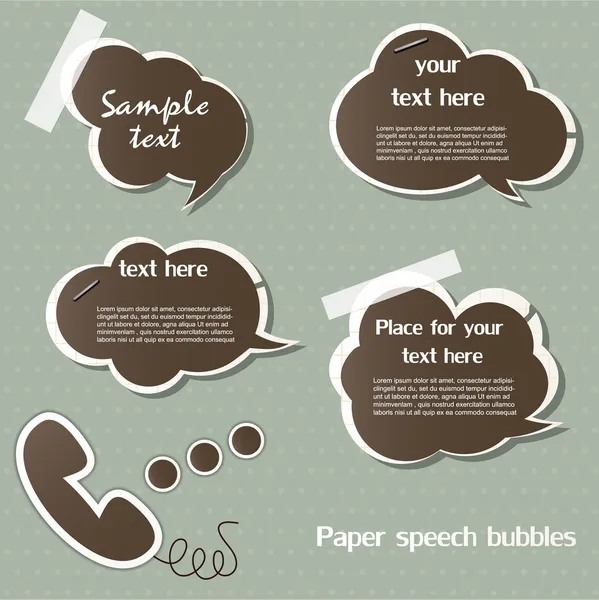 Kağıt konuşma balonları — Stok Vektör