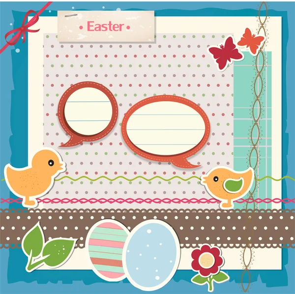 stock vector Easter scrapbook set