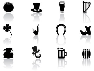 St Patrick's Day icons clipart