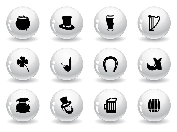 Web przycisków, ikon st patrick's day — Wektor stockowy