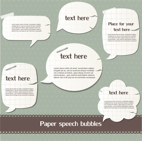 紙のスピーチの泡 — ストックベクタ