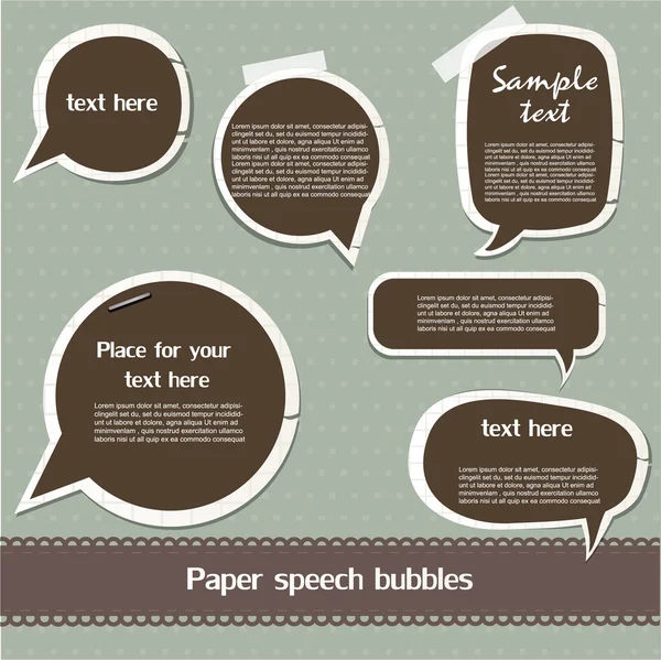 Kağıt konuşma balonları — Stok Vektör