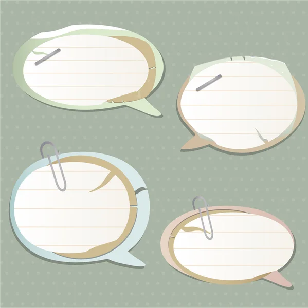 Paper speech bubbles — Stock Vector