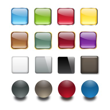 Empty buttons clipart