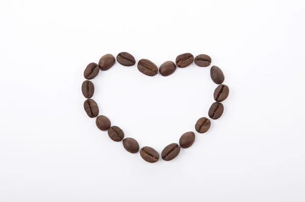 Koffieboon hart — Stockfoto