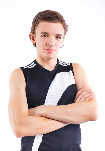 Portret nastolatków piłkarz — Zdjęcie stockowe