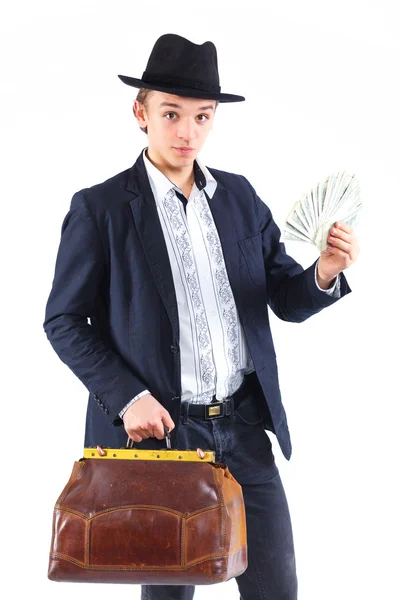 Delikanlı parayla — Stok fotoğraf