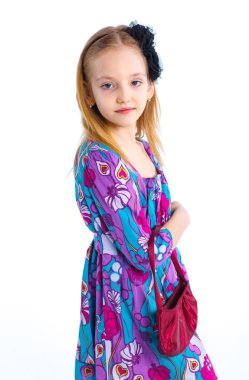 renkli elbiseli genç model