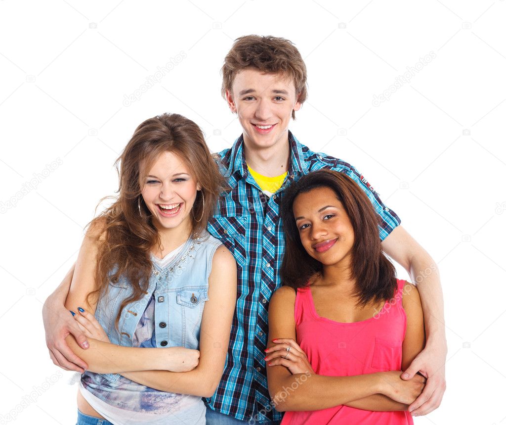 Three young teenagers