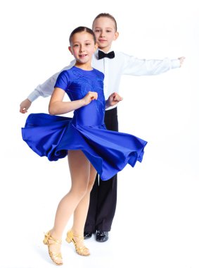 Young ballroom dancers clipart