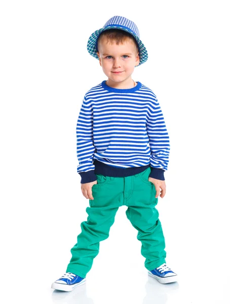 A kis divatos fiú — Stock Fotó
