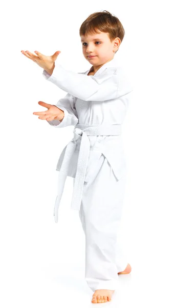Aïkido garçon position de combat — Photo