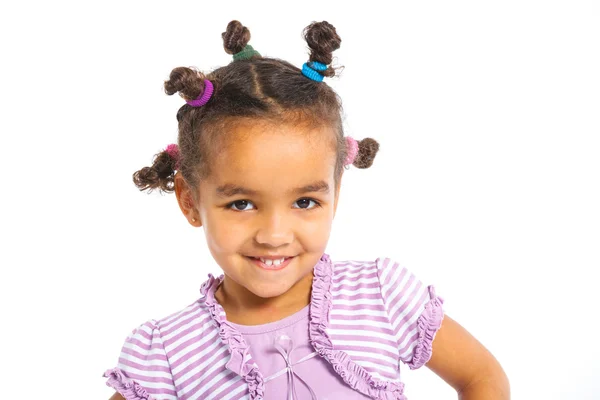 Маленькая чёрная девочка — стоковое фото