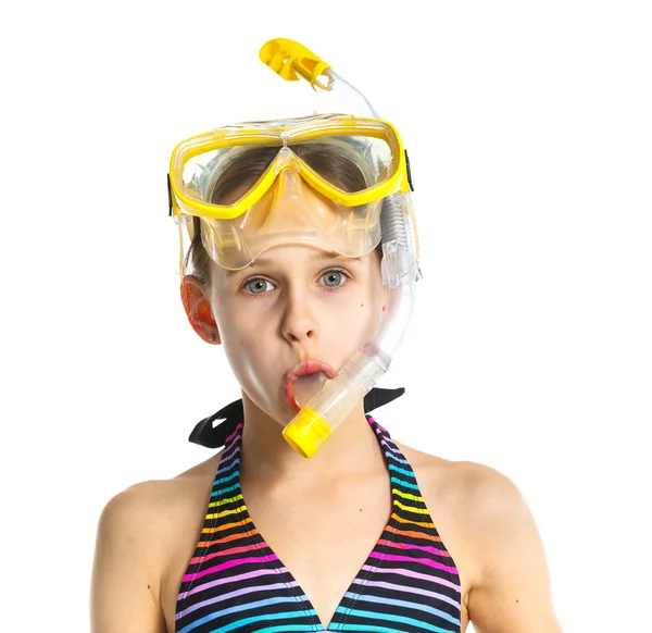 Potápěčská dívka — Stock fotografie