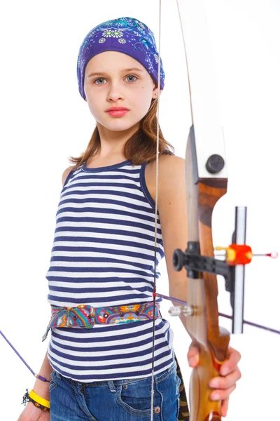 stock image Teenage Girl Doing Archery