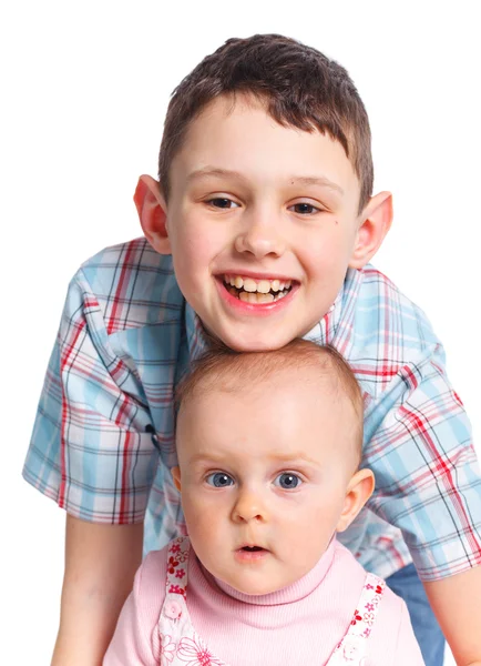 Close-up of happy children in studio — Stock Photo, Image