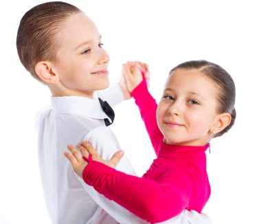 Young ballroom dancers clipart