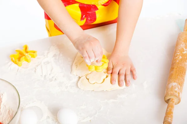 Stock image Beautiful hand boys making a cake