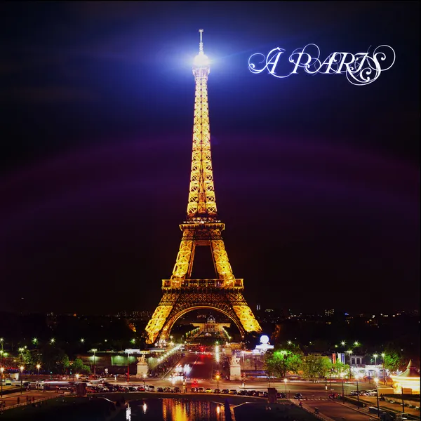 Tour Eiffel de nuit — Photo