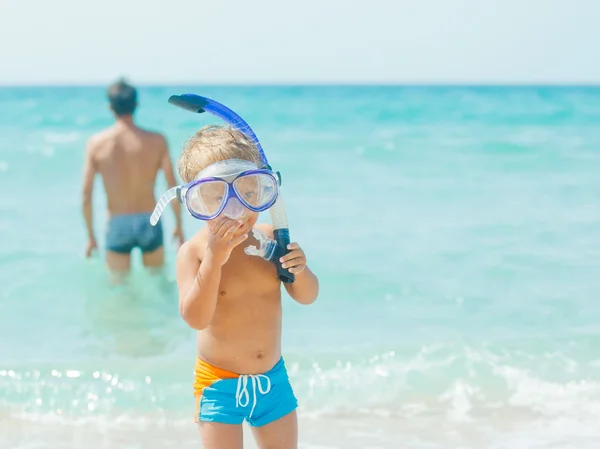 Father And Son At Beach — Stock Photo, Image