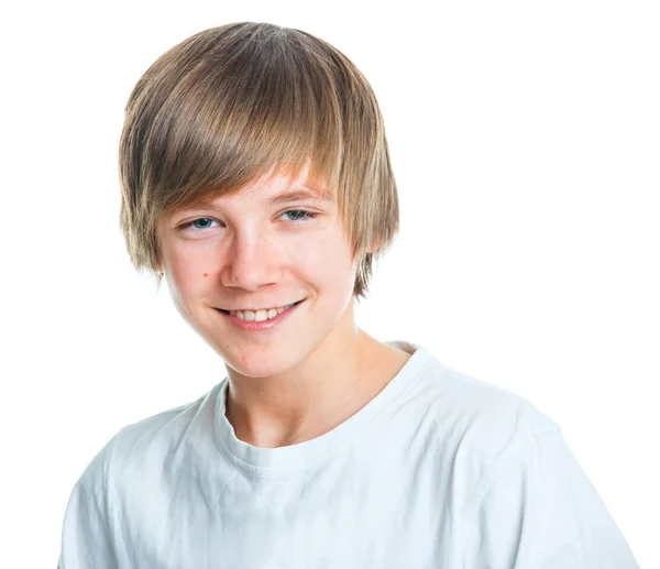 Beyaz genç güzel çocuk portresi — Stok fotoğraf