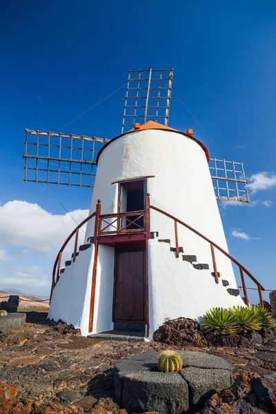 stock image Beautiful windmill in lanzarote
