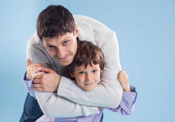 Portrait of the father and son — Stock Photo, Image